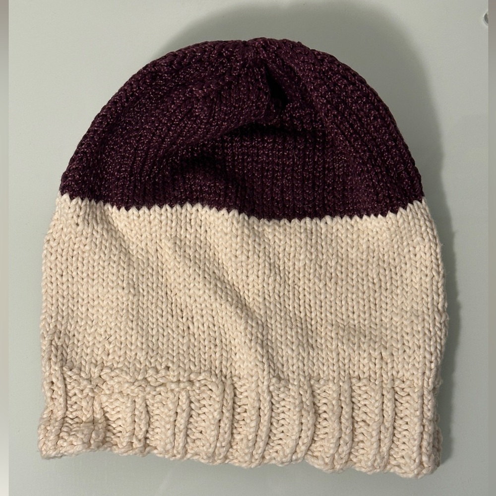 Two-Tone Knit Beanie